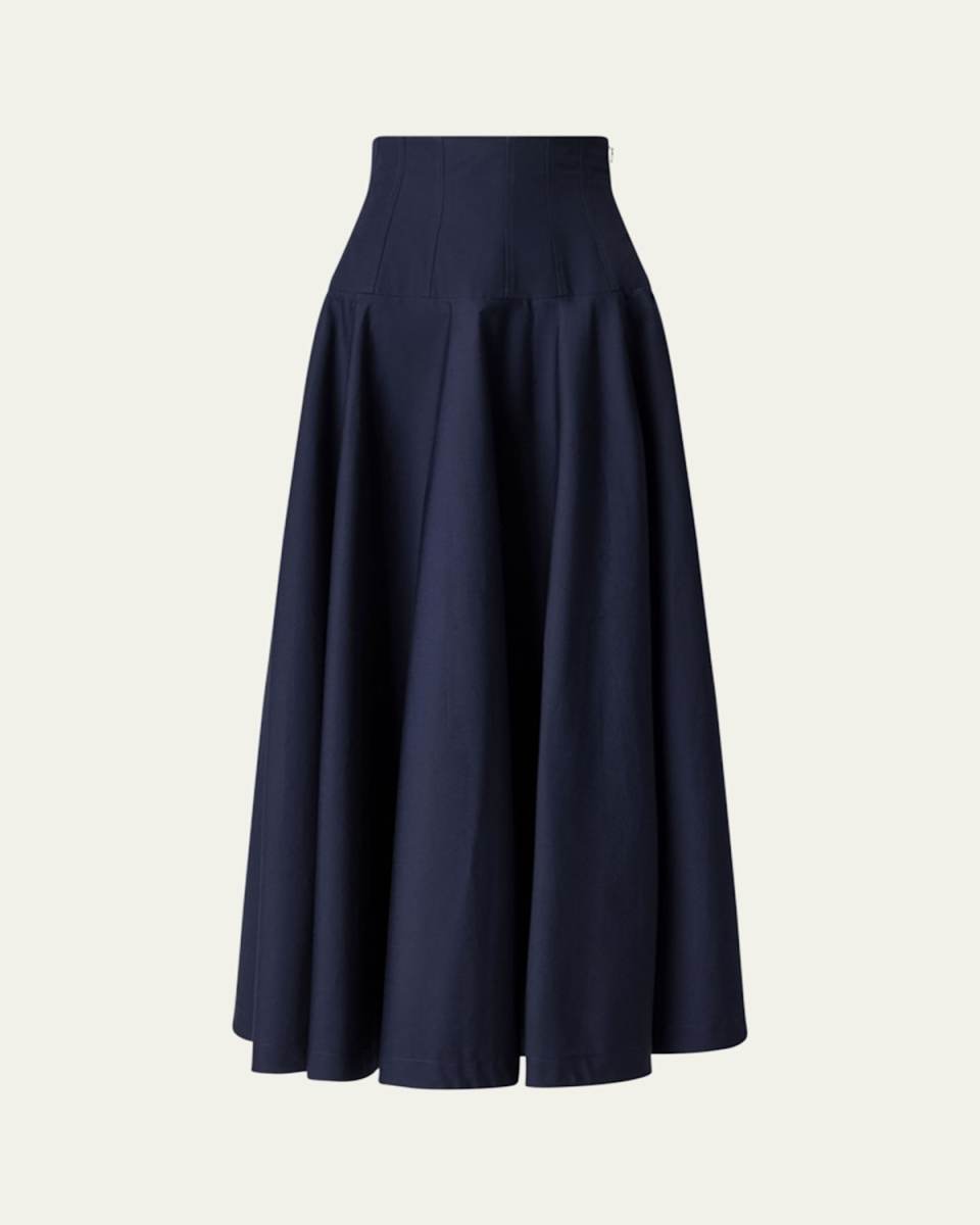 Nell High-Waisted Cotton Maxi Skirt